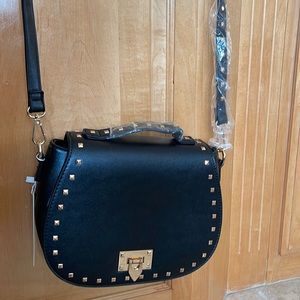 Lowest Price Hanna Grace black leather purse, body cross purse, hand bag purse.